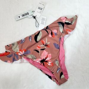 Bikini Lab Floral High Waisted Bikini Bottoms Size XL NWT